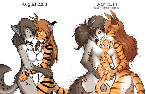 flora_and_kathrin_style_comparison_2008_2014_by_twokinds-d7dcz55