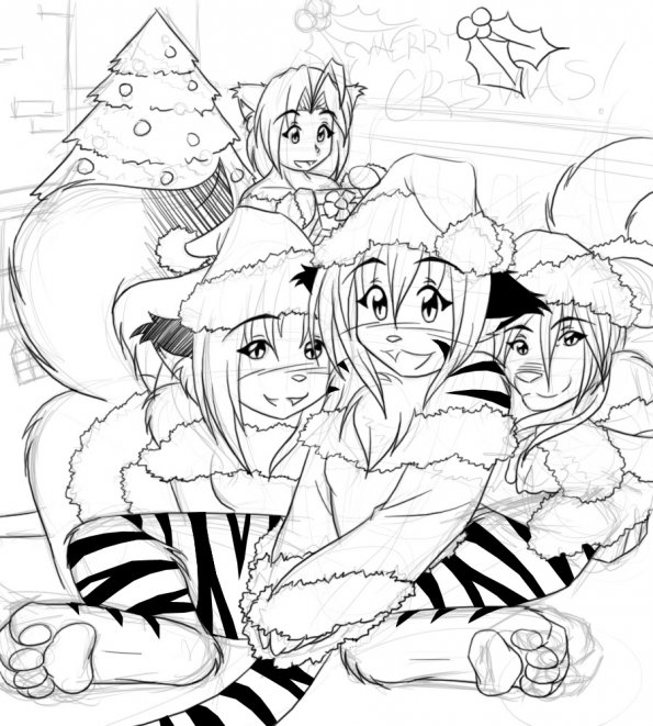 The_gals_of_Twokinds_Xmas_by_Twokinds
