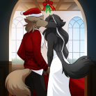 sythemaren_wolfkissmistletoe_color_kiss